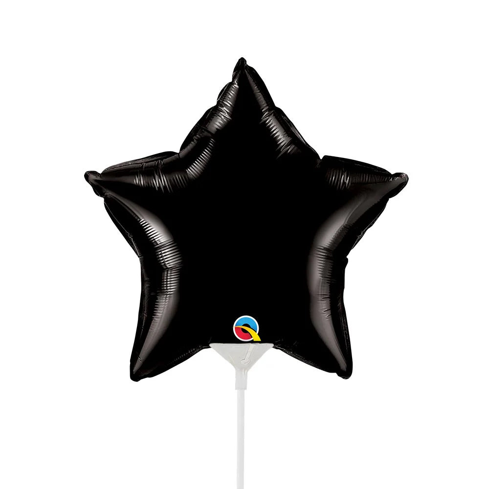 Qualatex 9” Star Onyx Black (AIR-FILL ONLY / FLAT)